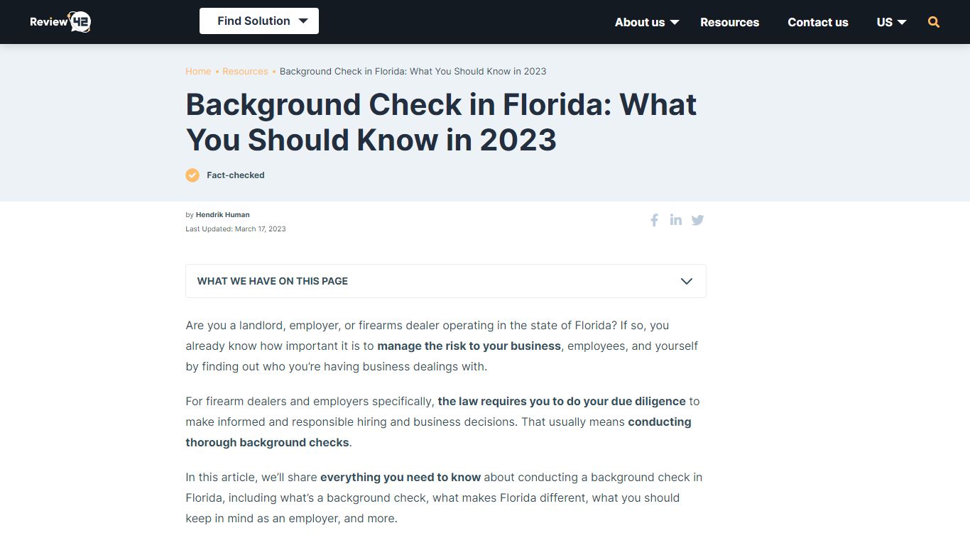 Background Check in Florida: What You Should Know in 2023 - Review42